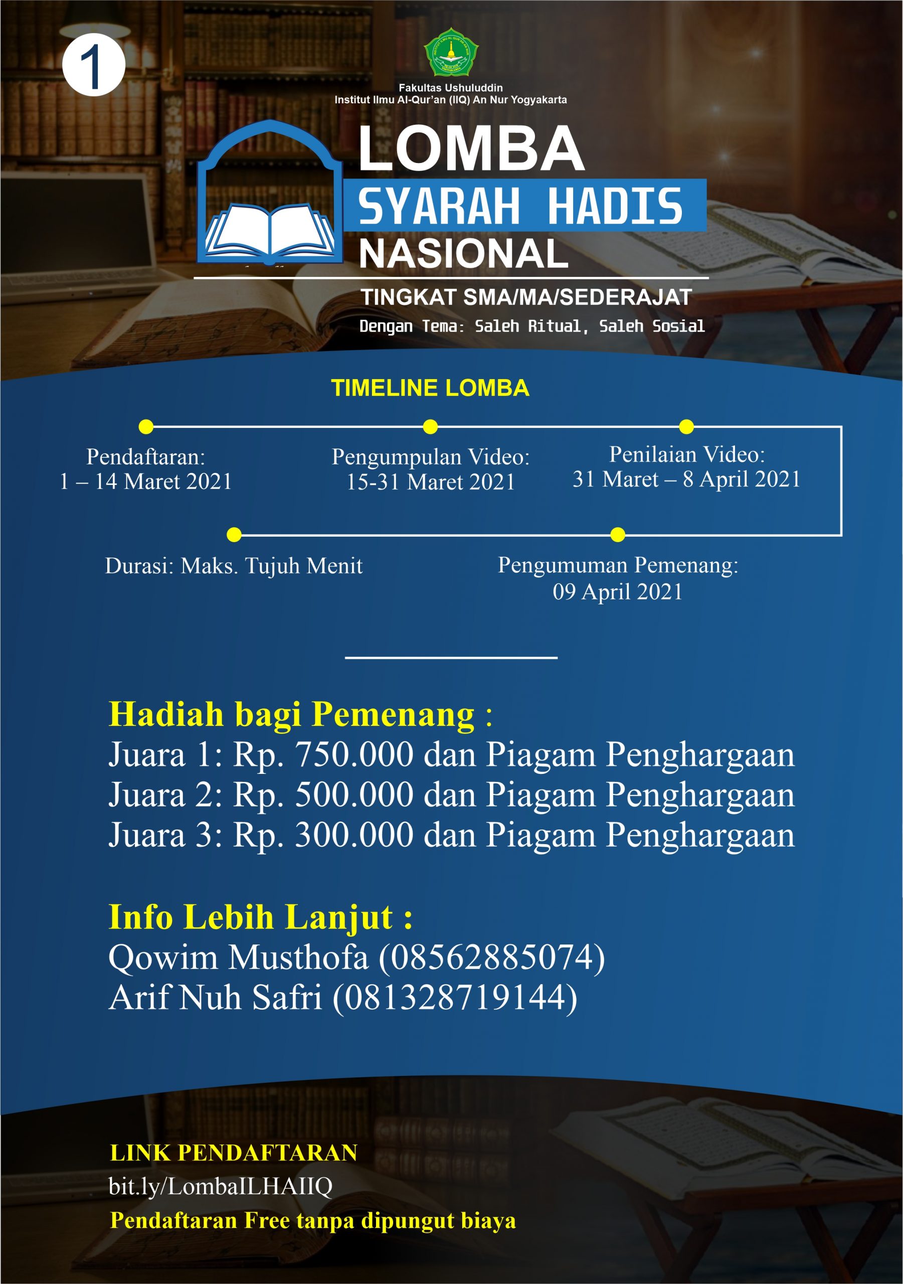 Lomba Syarah Hadis Nasional Untuk Siswa SMA Sederajat