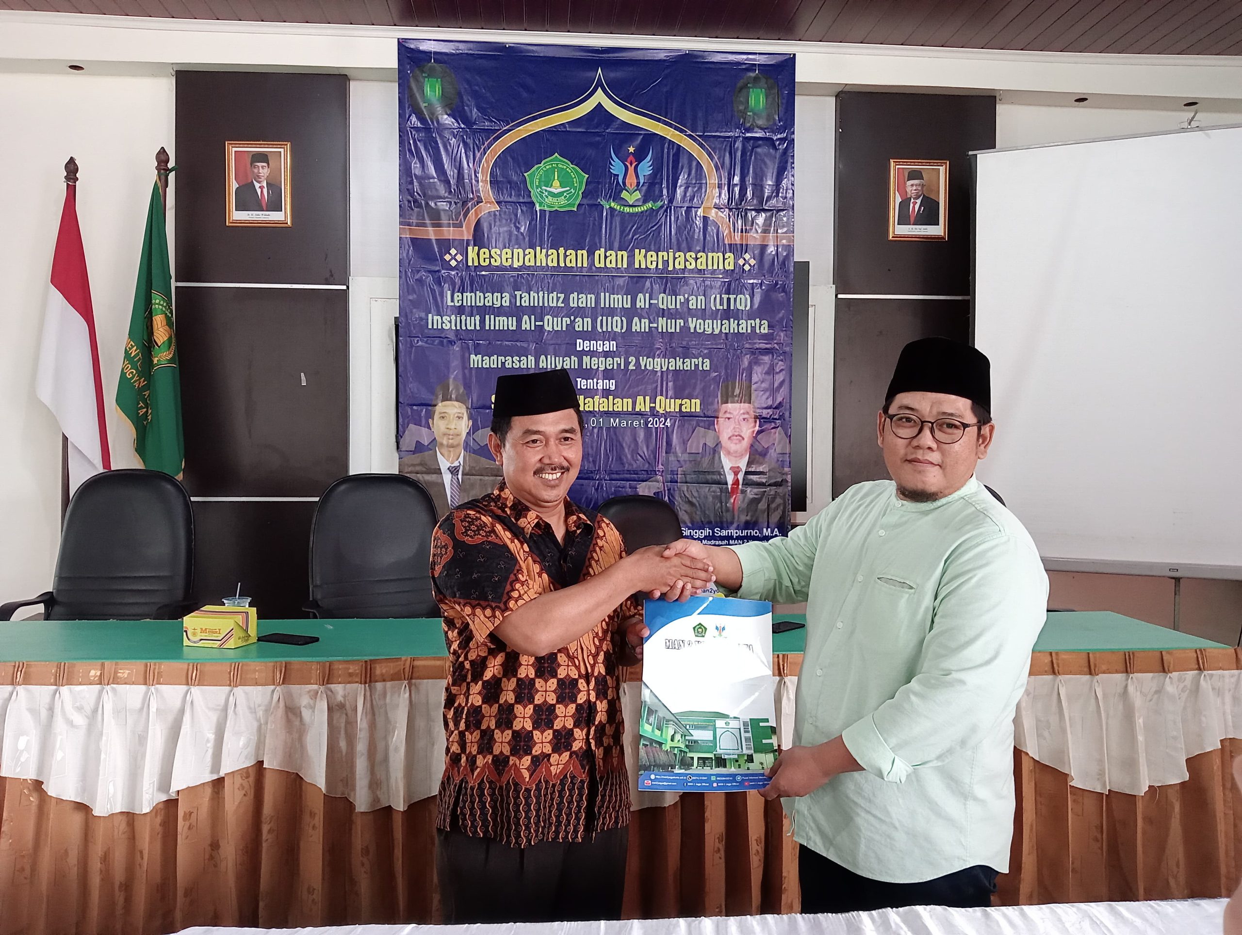 MoU dengan MAN 2 Yogyakarta, IIQ An Nur Yogyakarta Siap-siap Kebanjiran Kerja Sama Sertifikasi Tahfidz