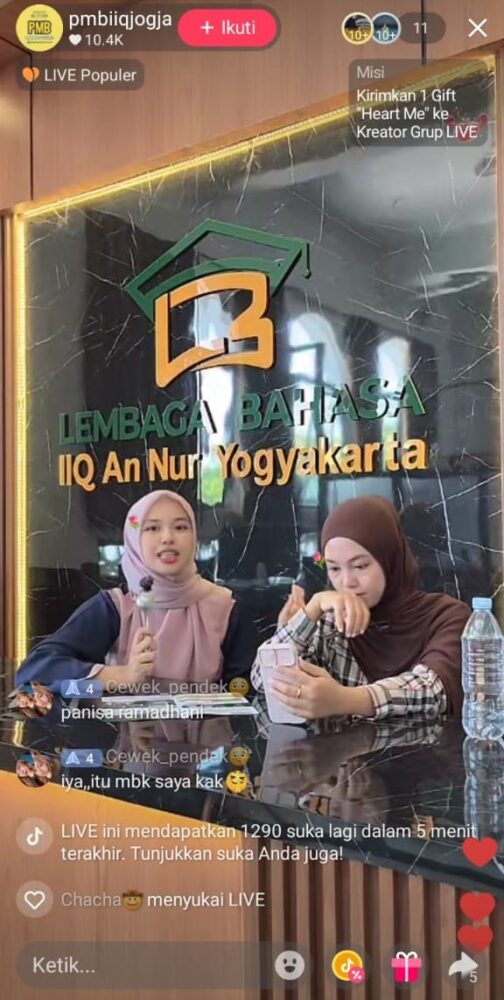 IIQ An Nur Yogyakarta Gelar Live Streaming di TikTok dan Instagram untuk Memperluas Akses Informasi Kampus 2 WhatsApp Image 2026 07 15 at 13.41.45 1 - IIQ An Nur Yogyakarta Gelar Live Streaming di TikTok dan Instagram untuk Memperluas Akses Informasi Kampus